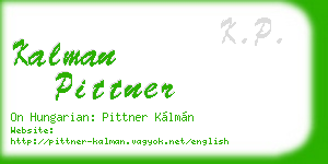 kalman pittner business card